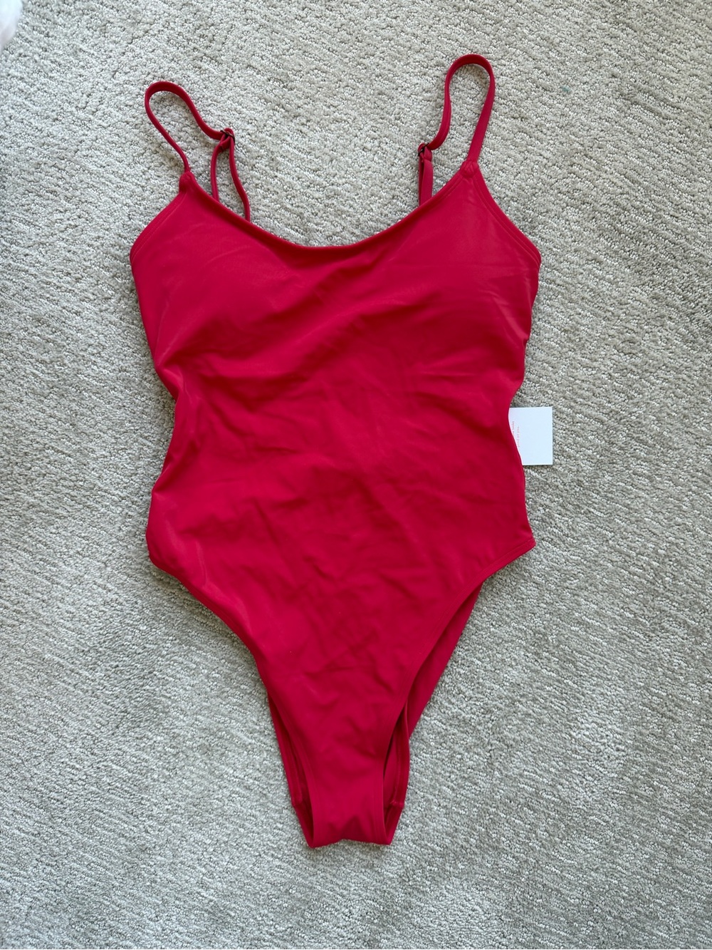 Andie Red One-Piece Swimsuit with Adjustable Straps